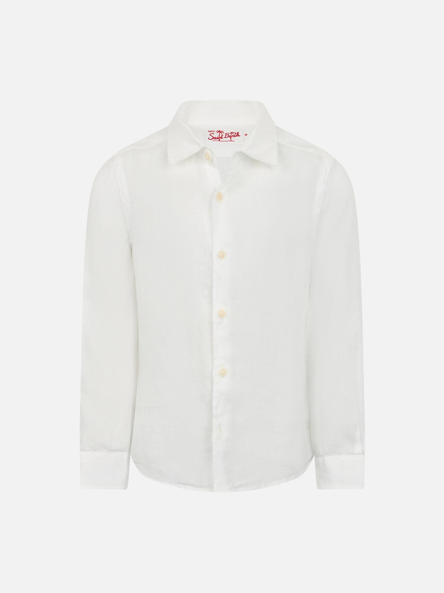 Kid white linen shirt Agnes - MC2 Saint Barth