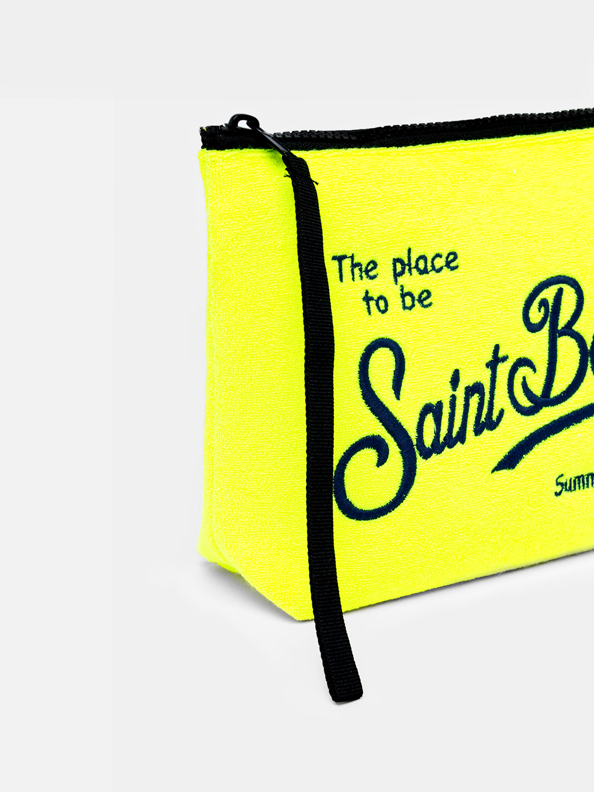 Fluogelbe Frottee-Pochette Aline