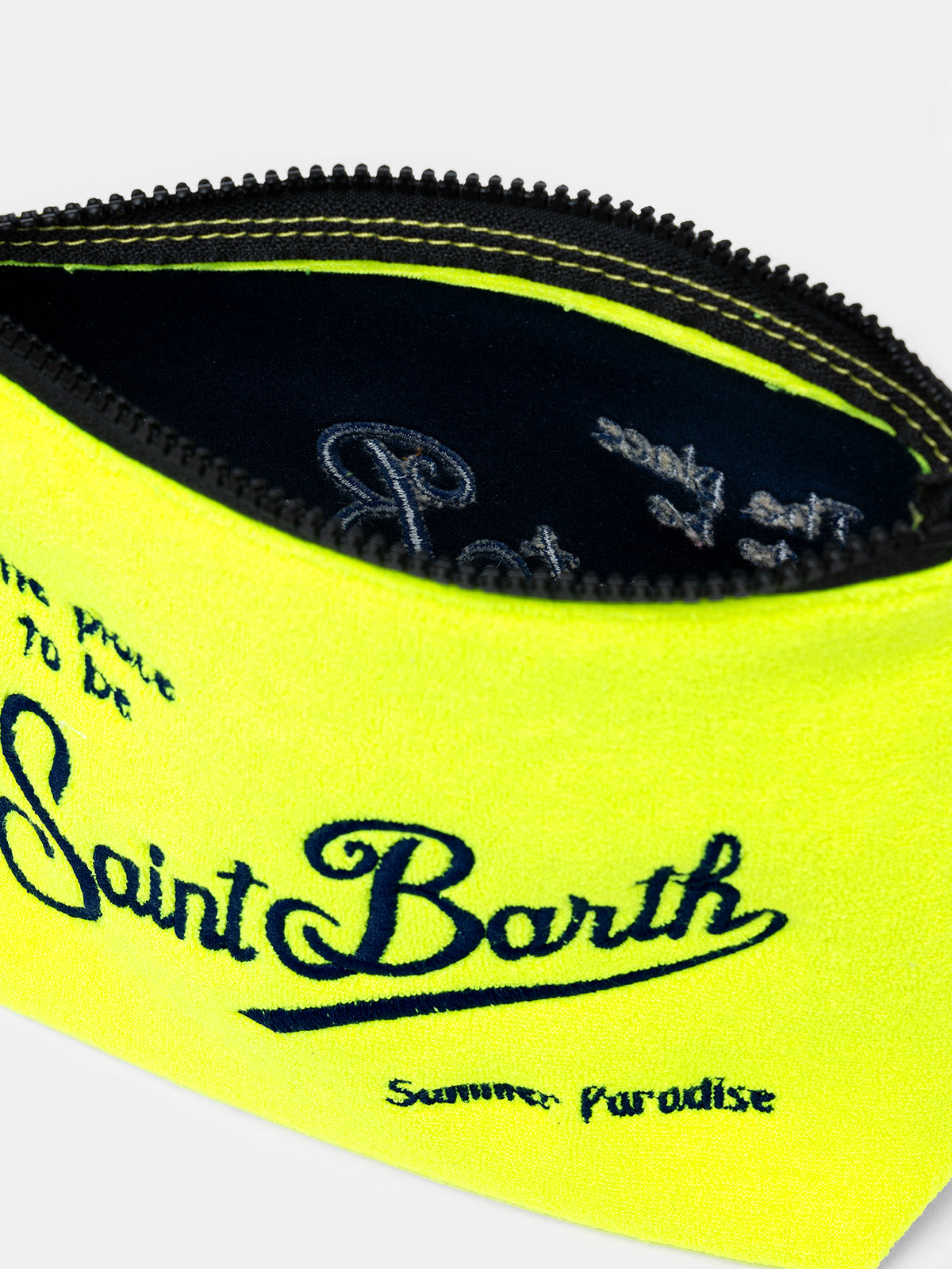 Fluogelbe Frottee-Pochette Aline