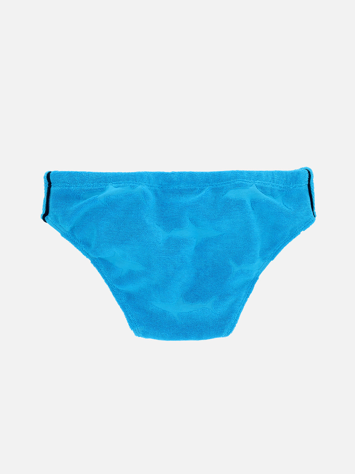 Boy terry swim briefs Billy with sharks embossed print - MC2 Saint Barth
