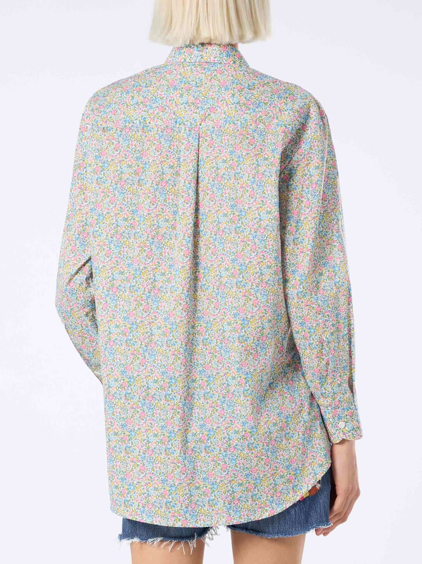 Woman cotton shirt Brigitte with Emma & Georgina print | MADE WITH LIBERTY FABRIC - MC2 Saint Barth