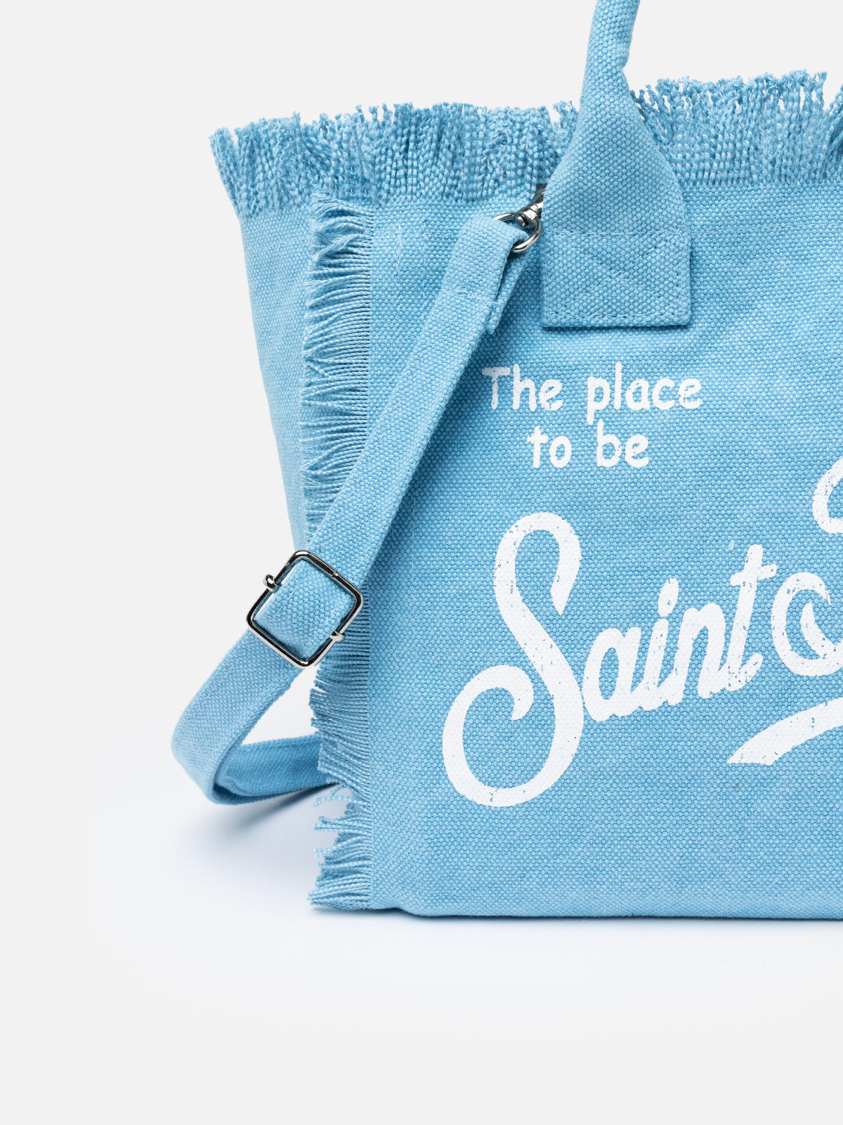 Light blue cotton canvas Colette handbag