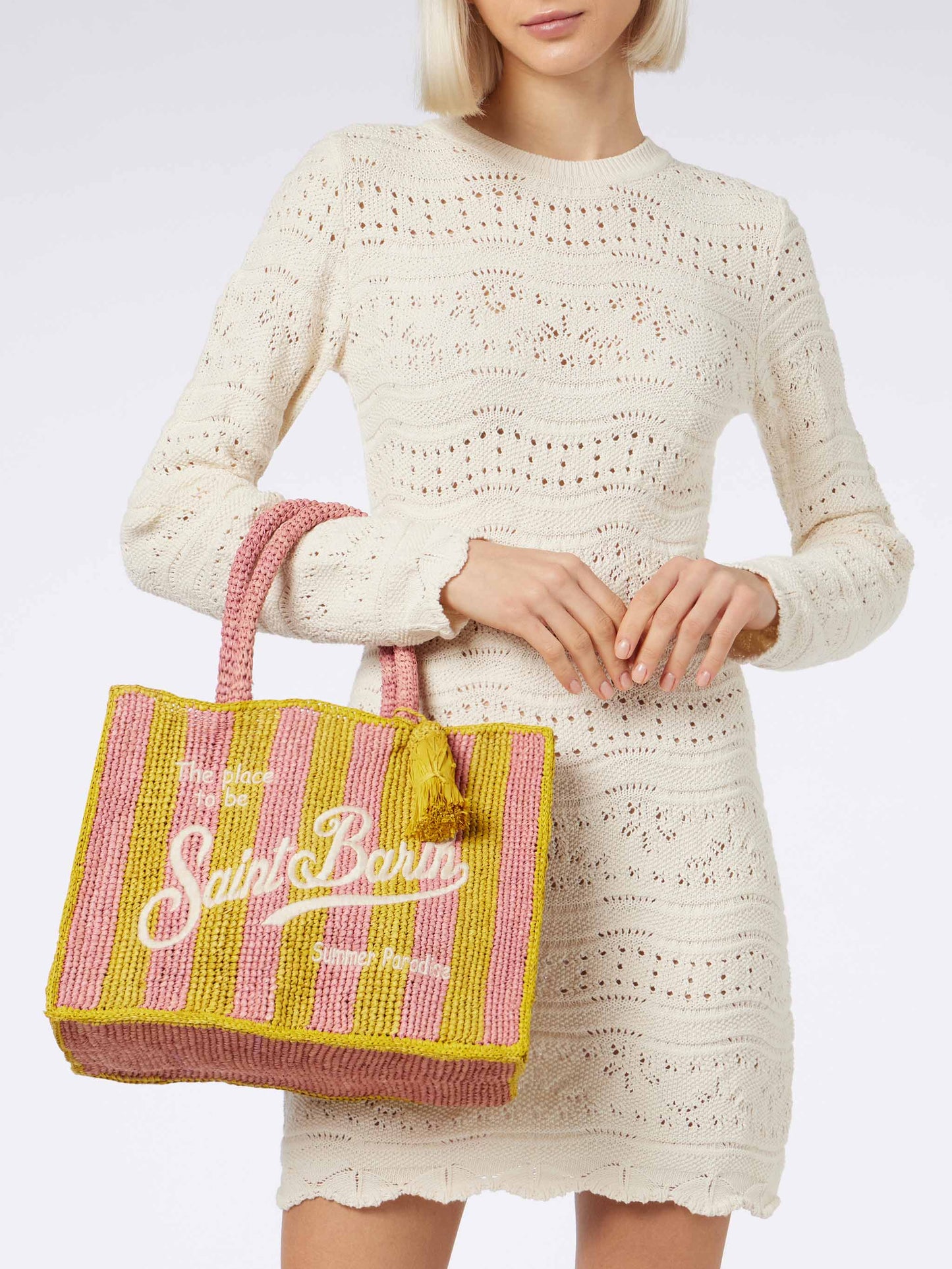 Striped Colette Raffia handbag - MC2 Saint Barth