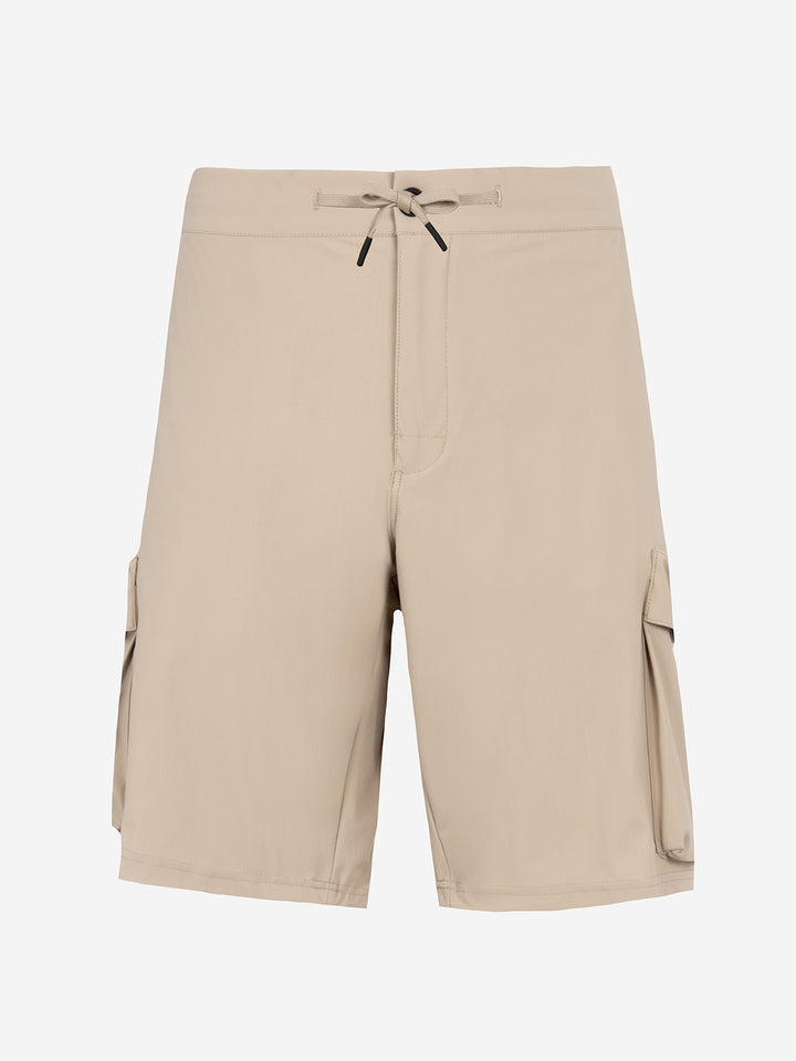 Beige technic fabric bermuda shorts Deck