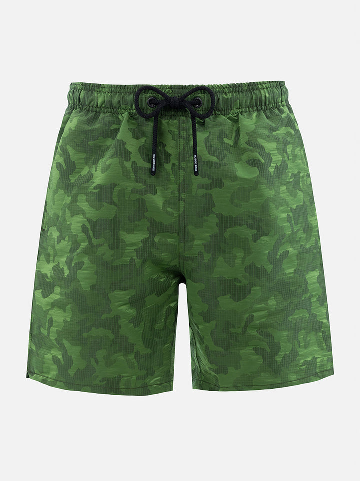 Badeshorts für Herren aus Ripstop-Gewebe Harbour The Riviera mit Camouflage-Jacquard