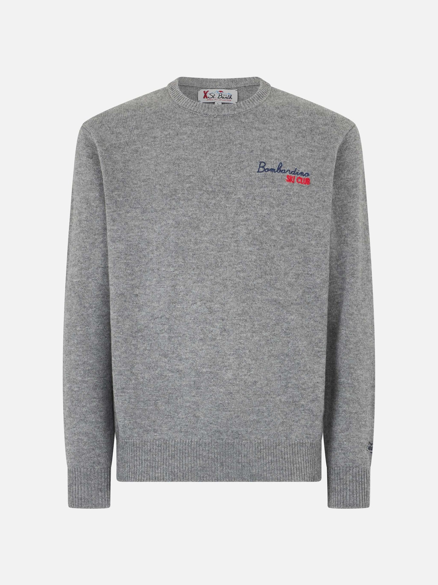 Man crewneck sweater with Bombardino Ski Club embroidery - MC2 Saint Barth