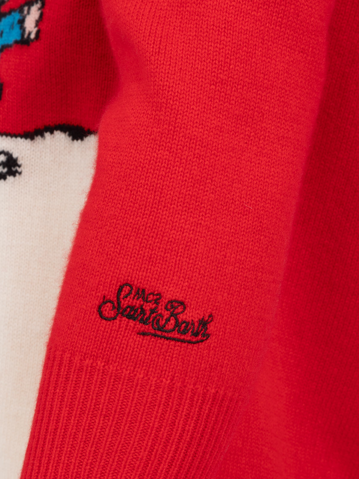 Man red sweater Heron with Peanuts jacquard | SNOOPY PEANUTS SPECIAL EDITION - MC2 Saint Barth