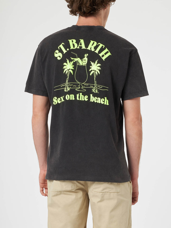 Man vintage cotton t-shirt Jack with St. Barth Sex on the Beach print - MC2 Saint Barth