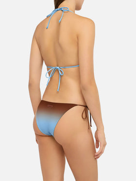Klassische Badehose Marielle mit Farbverlaufsdruck – Triangel-Top Leah mit Farbverlaufsdruck