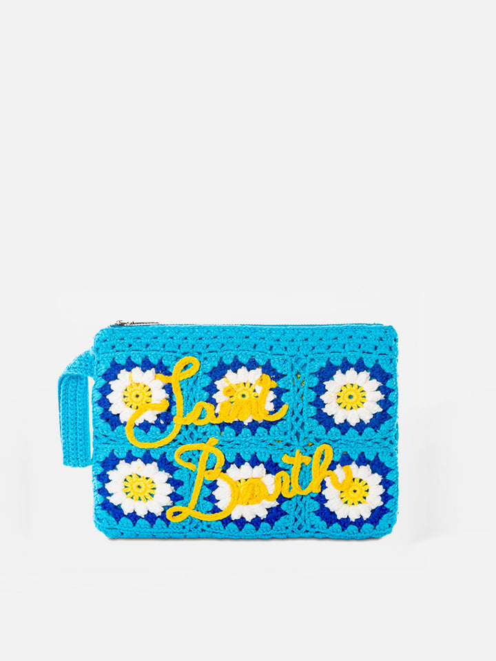 Parisienne crochet pouch bag with daisy embroidery - MC2 Saint Barth