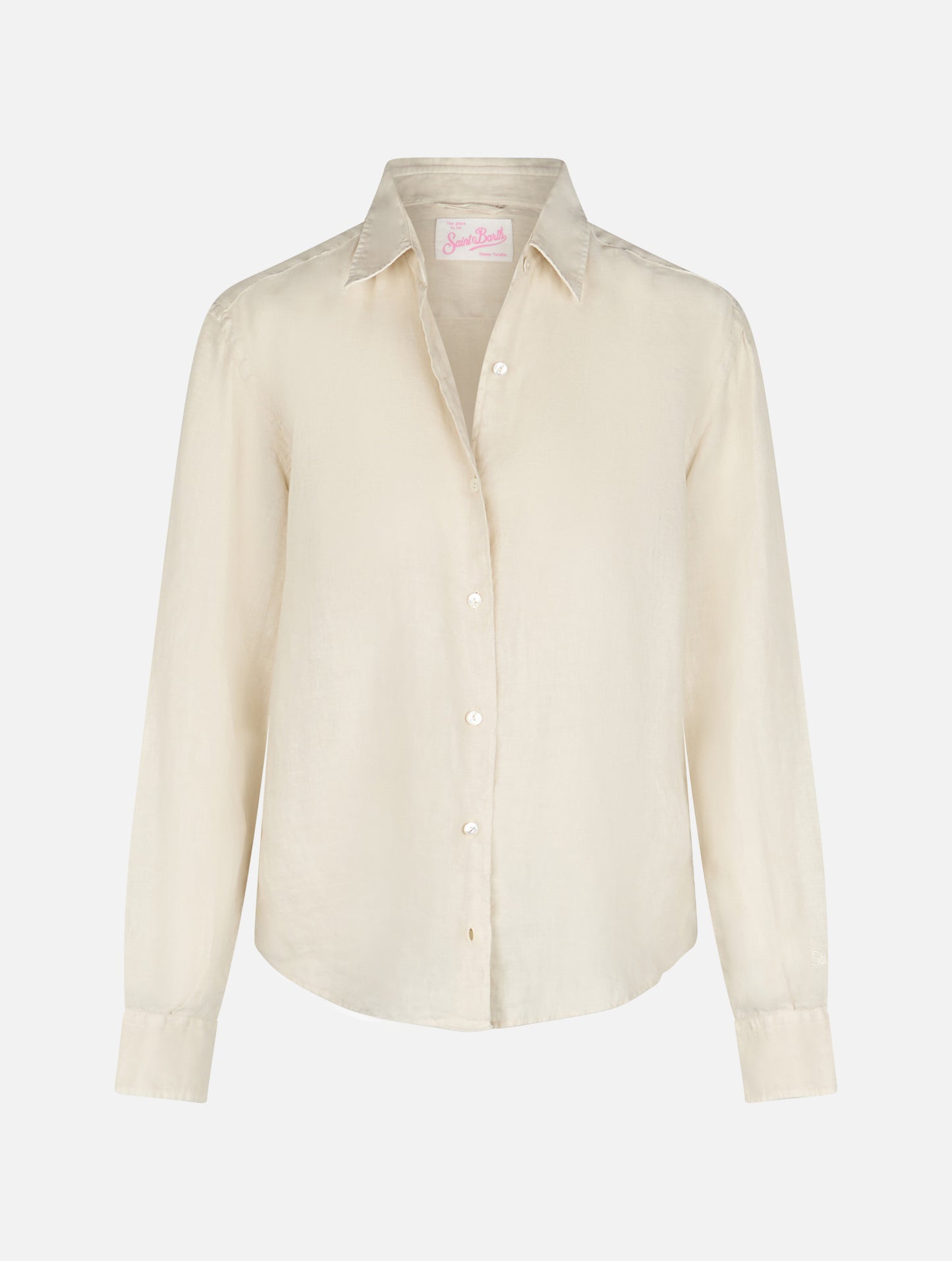 Woman off-white linen shirt Meredith - MC2 Saint Barth