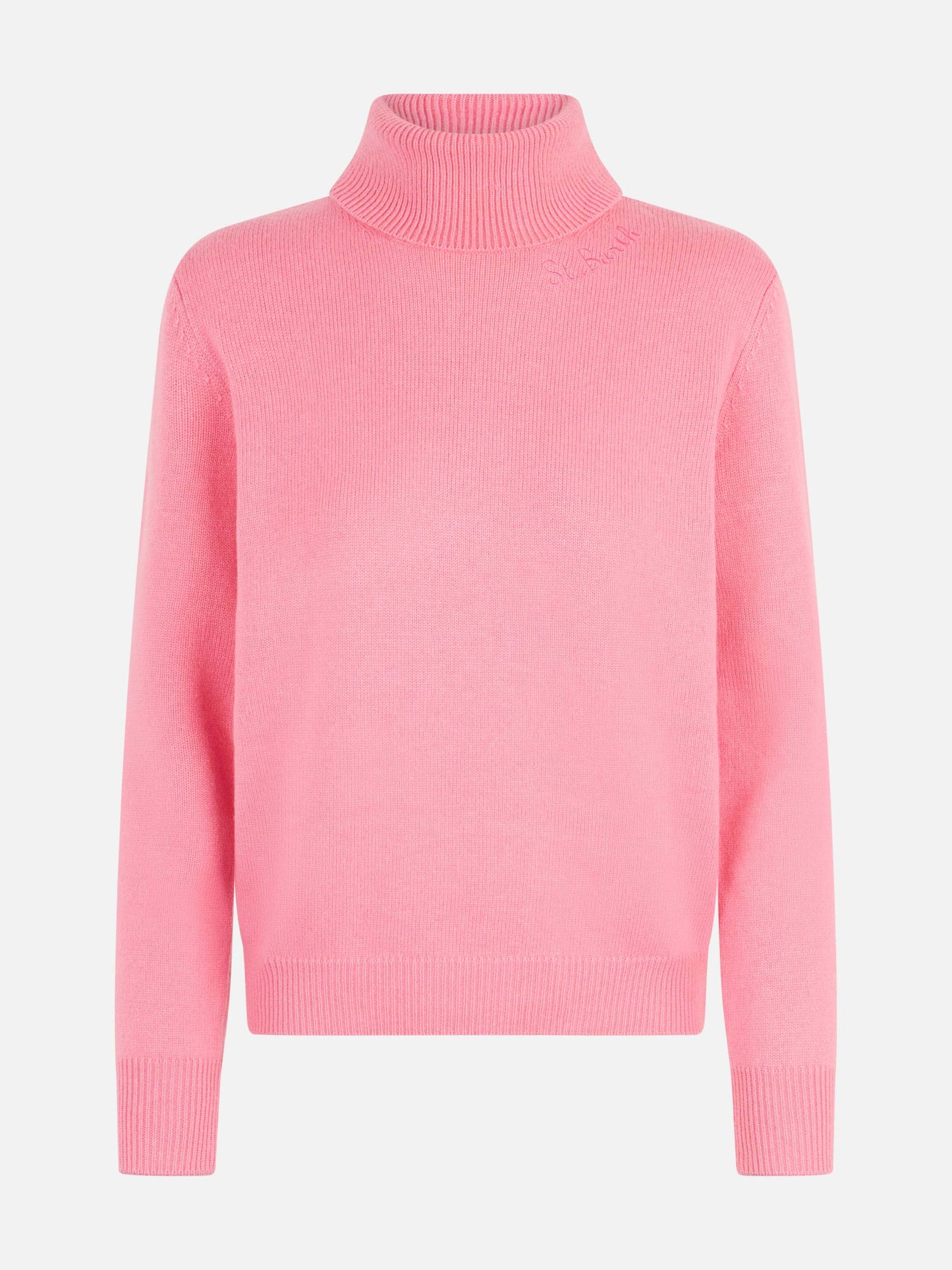 Woman pink cashmere blend turtleneck sweater Moody - MC2 Saint Barth