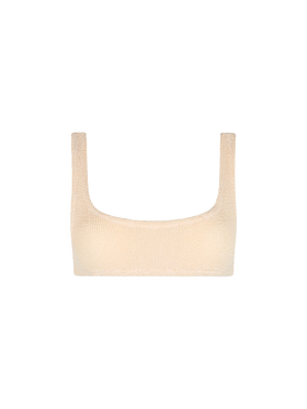 Woman beige classic crinkle bralette Naima - MC2 Saint Barth