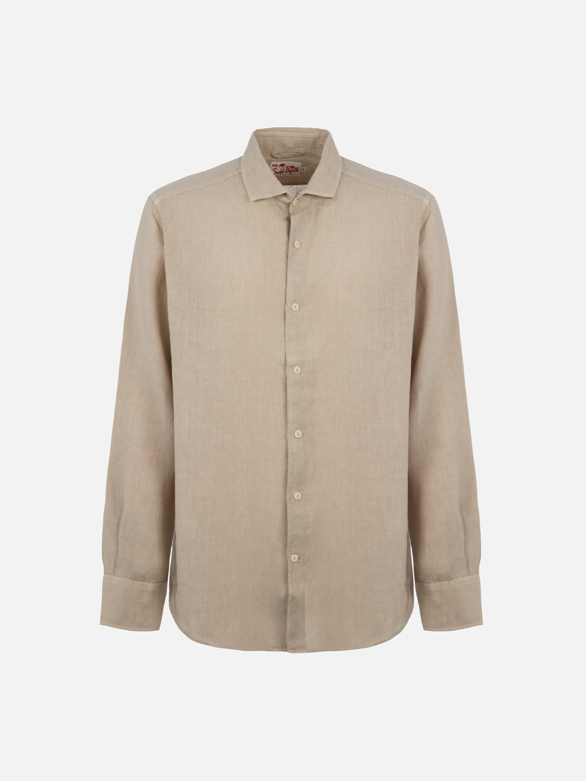 Herren beiges Leinenhemd Pamplona