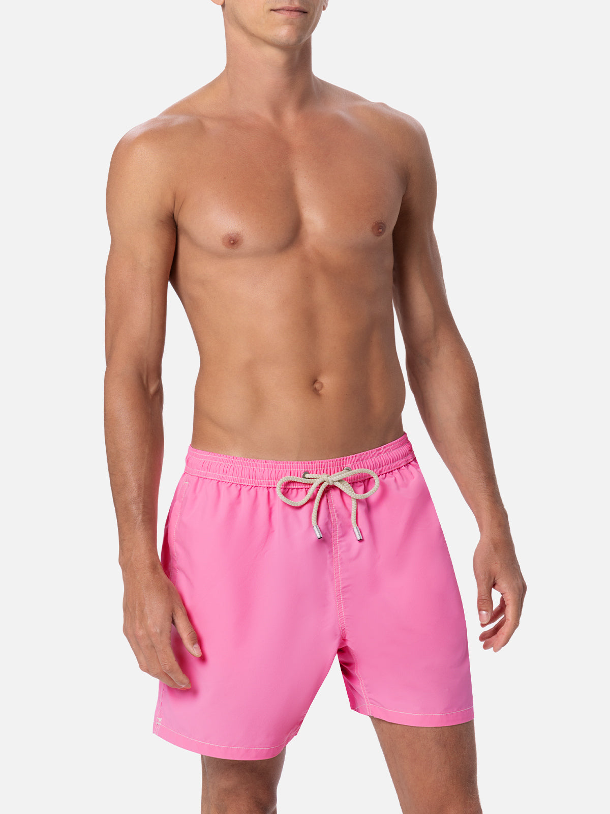 Pink classic light swim shorts Patmos - MC2 Saint Barth