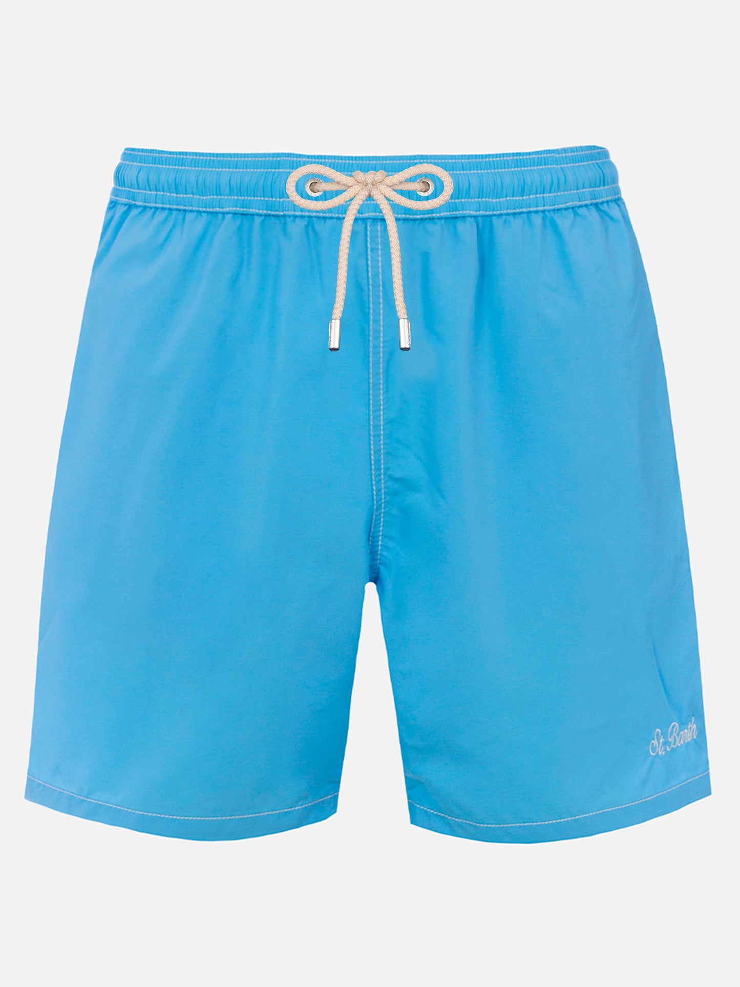 Sky blue mid-length swim shorts Patmos - MC2 Saint Barth