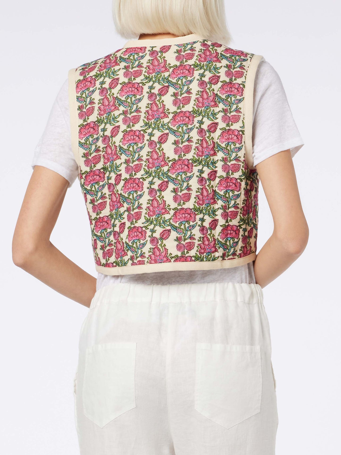 Woman embroidered padded vest - MC2 Saint Barth