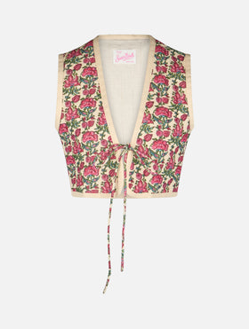 Woman embroidered padded vest - MC2 Saint Barth