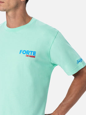 Man cotton t-shirt with Forte dei Marmi postcard placed print - MC2 Saint Barth