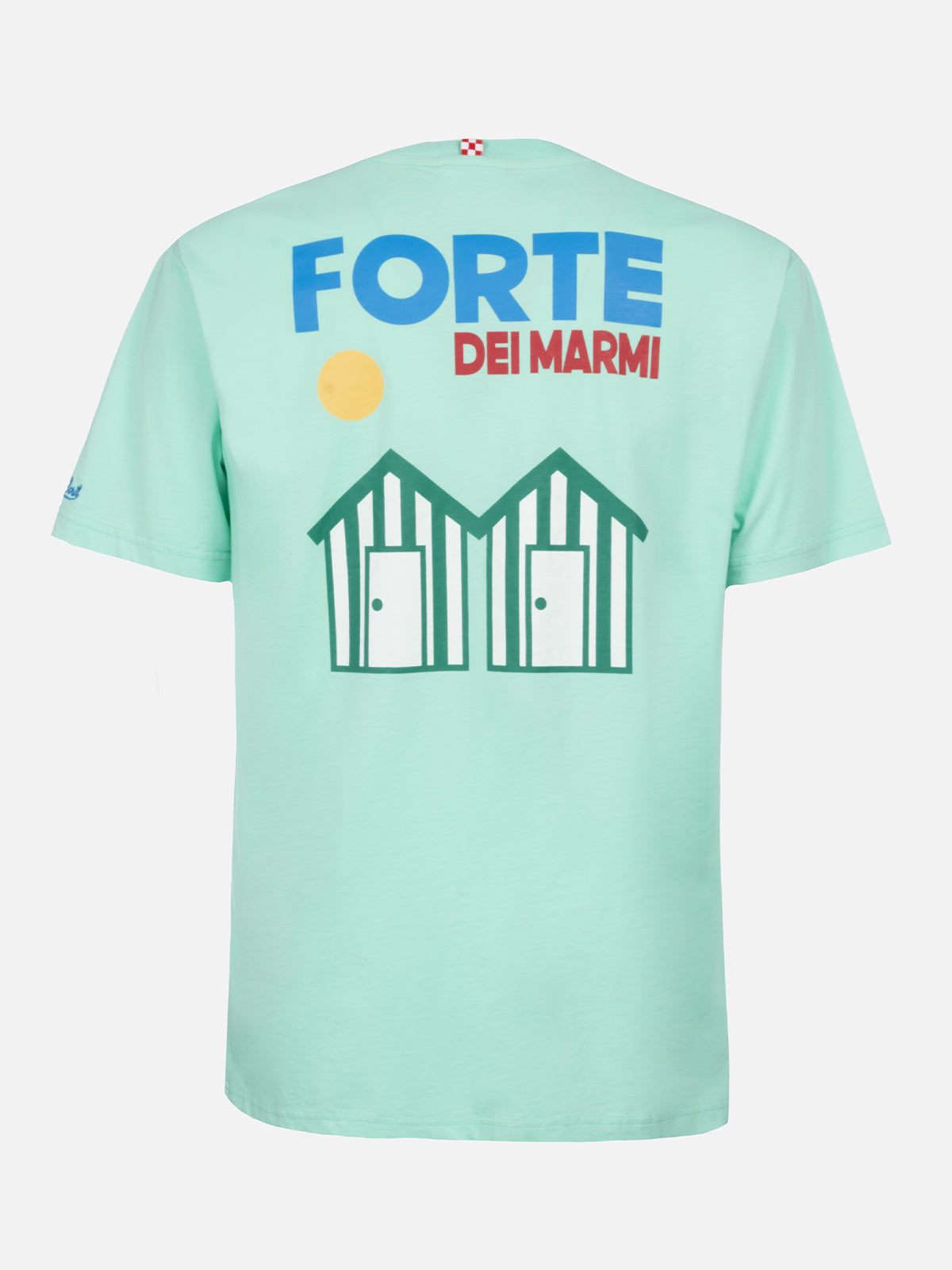 Man cotton t-shirt with Forte dei Marmi postcard placed print - MC2 Saint Barth