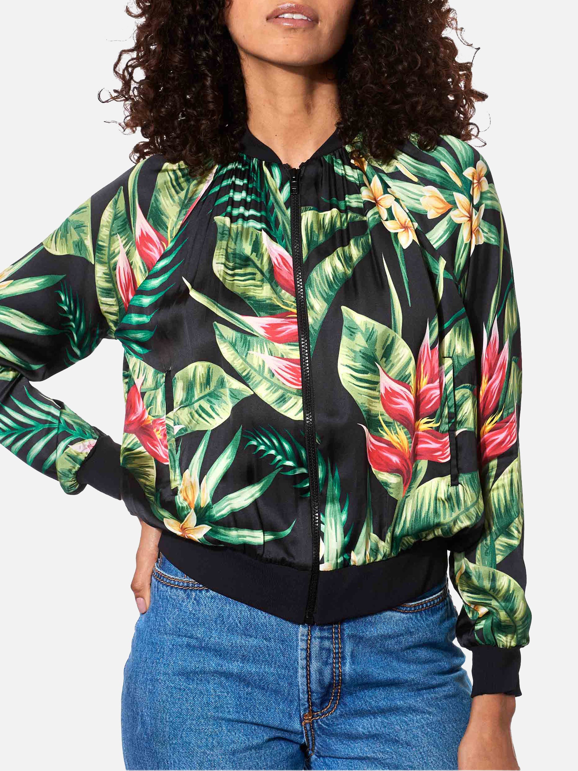 Tropical Print Bomber Jacket - MC2 Saint Barth