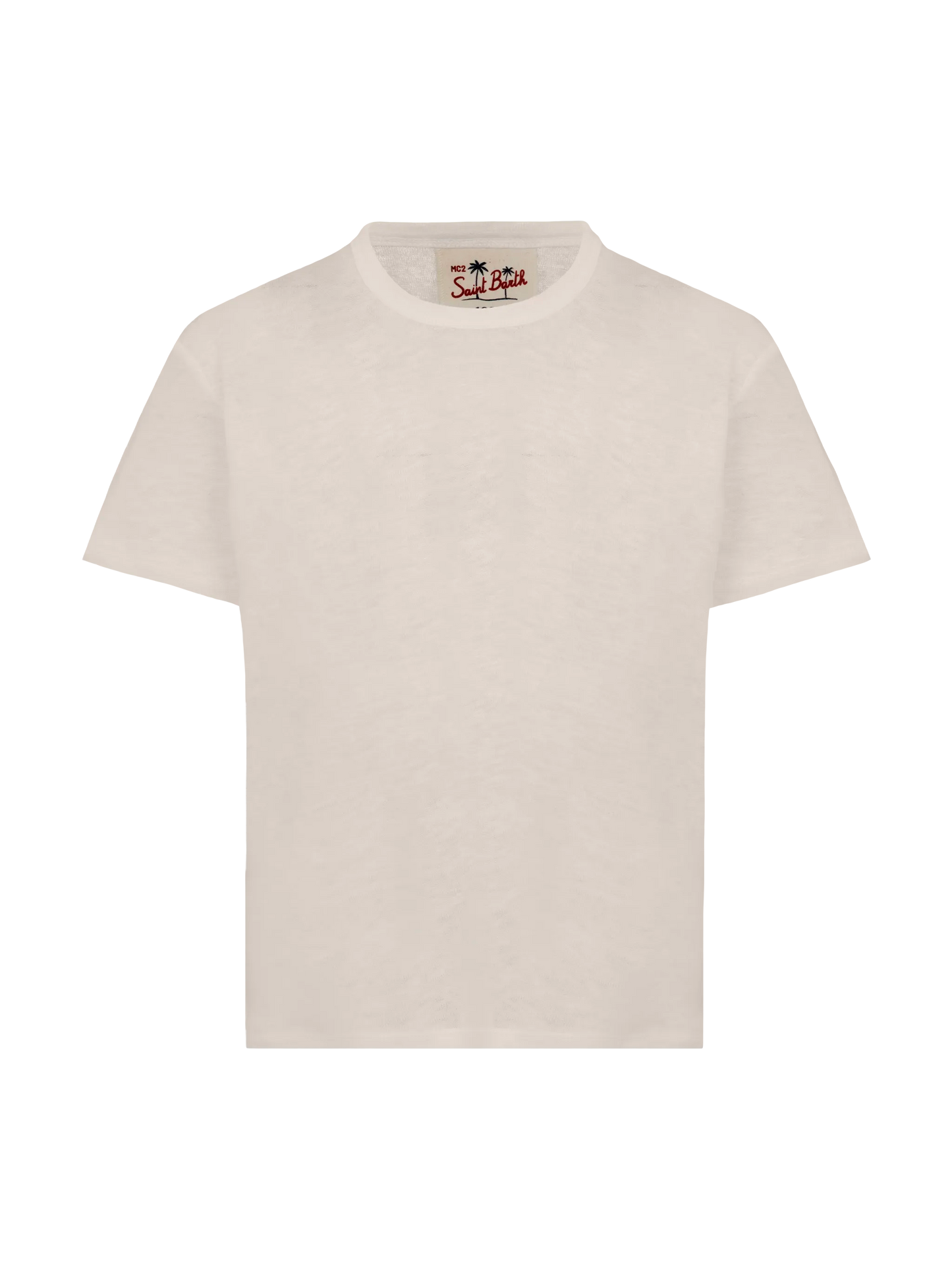 Alex kid off-white linen jersey t-shirt - MC2 Saint Barth