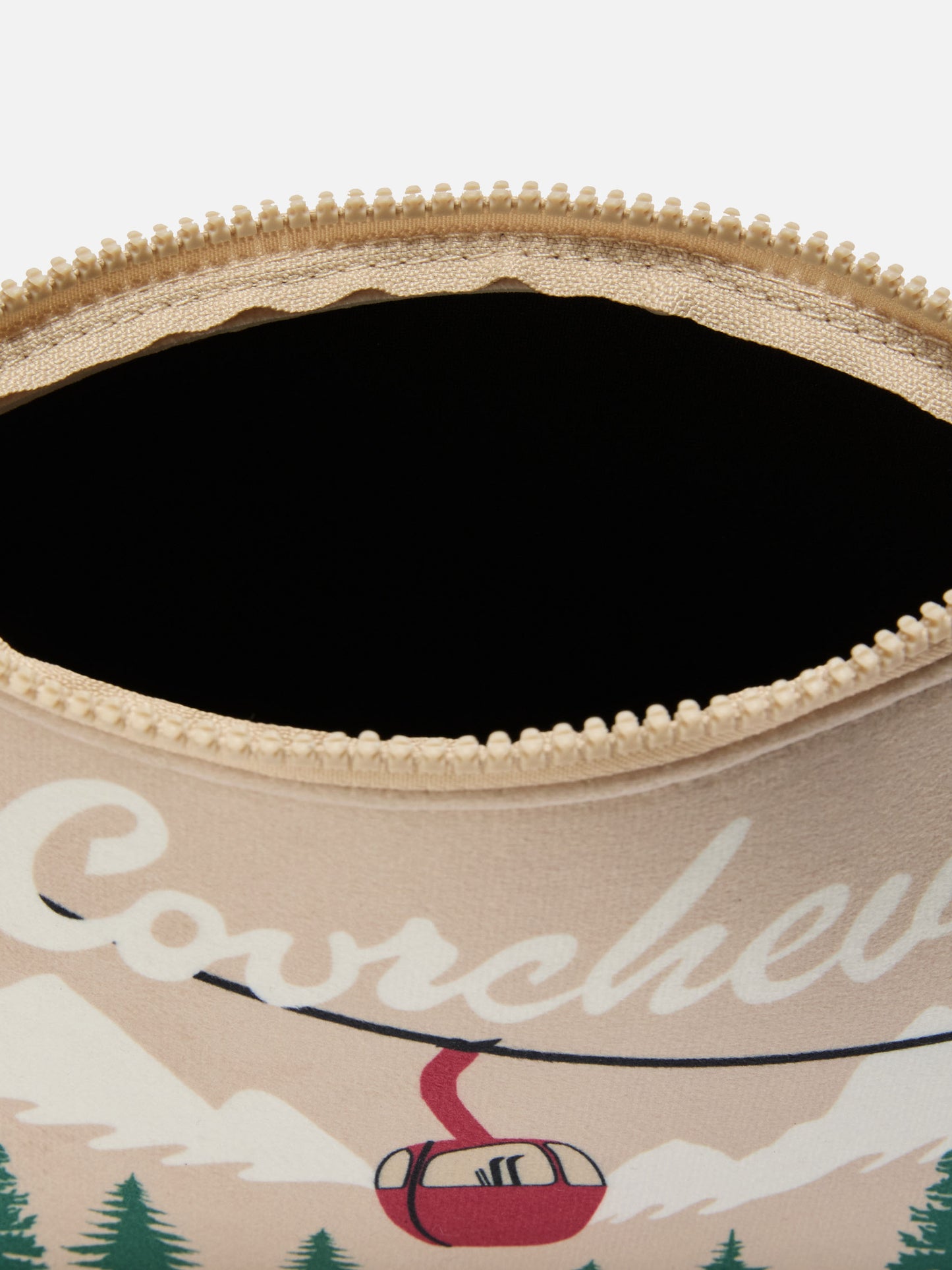 Aline-Pouch aus Stoff in Wolloptik mit Courchevel-Muster