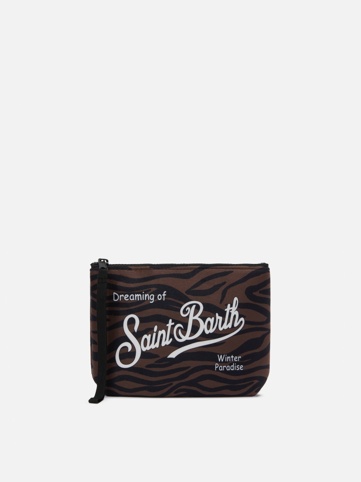 Pochette Aline effetto lana con stampa zebrata