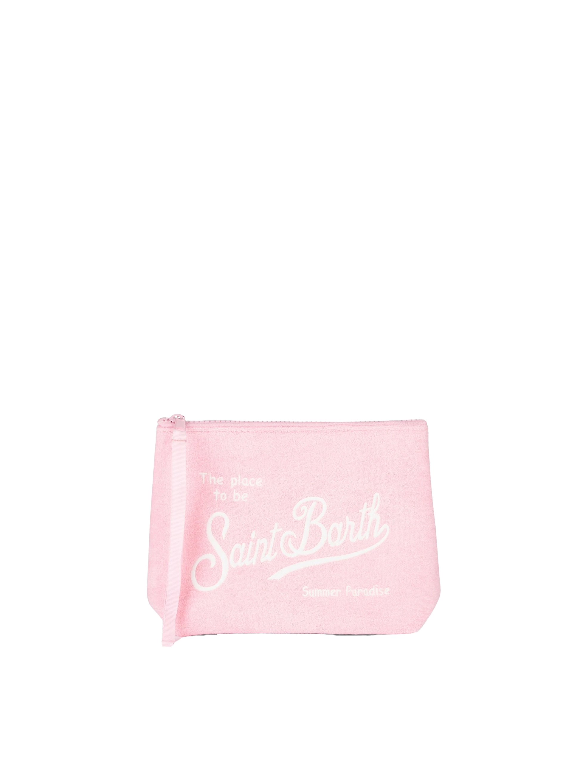 Aline pink embossed terry pochette - MC2 Saint Barth