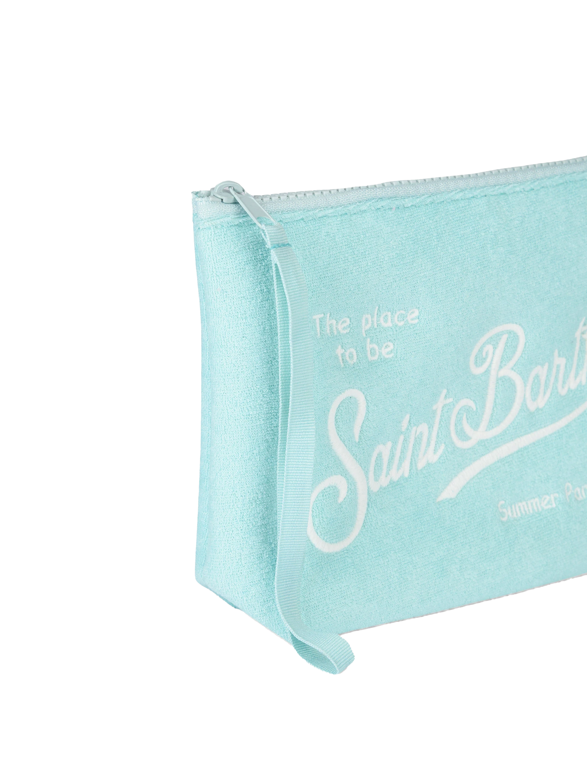Aline water green embossed terry pochette - MC2 Saint Barth