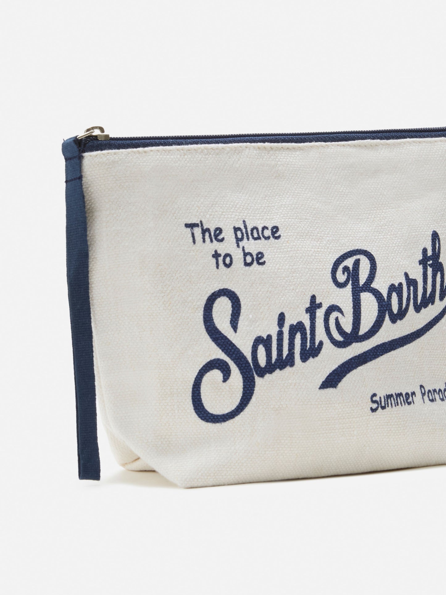 Pochette Aline in lino bianco