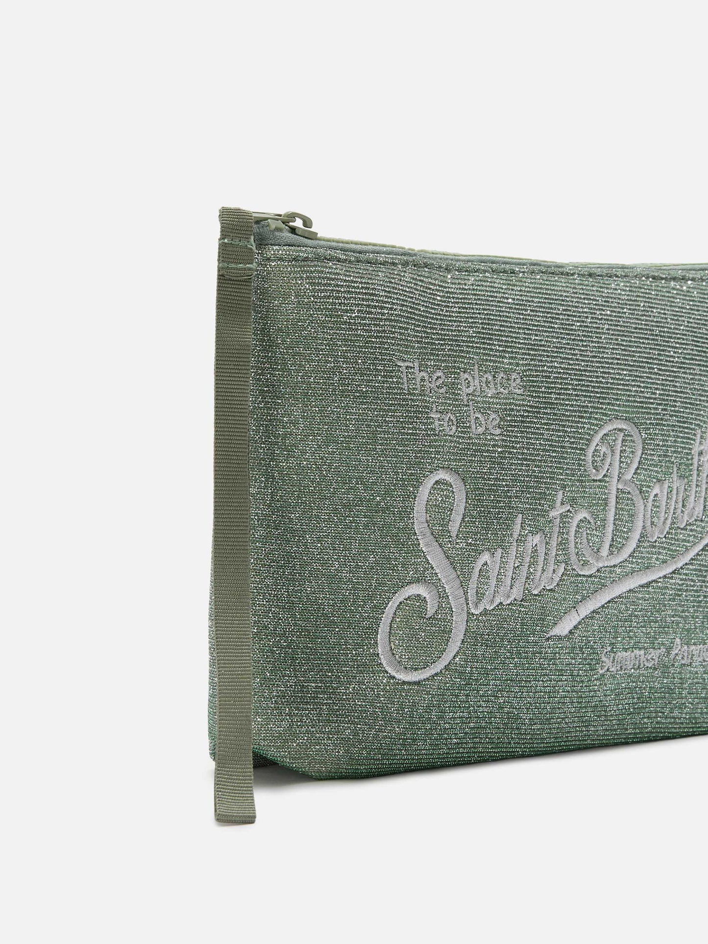 Pochette scintillante Aline Lurex vert d’eau