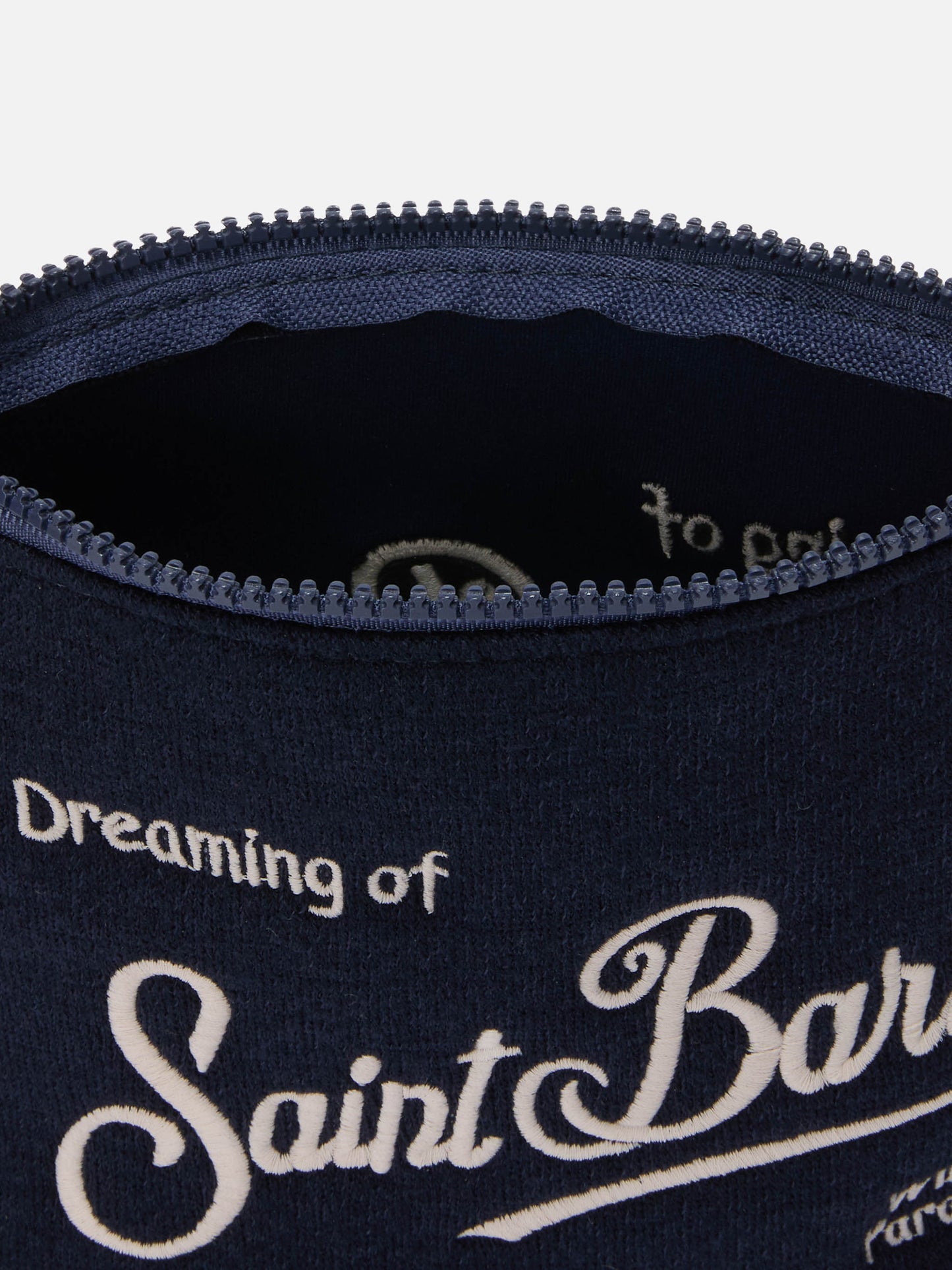 Aline Wollbeutel aus blauem Wollmischgewebe