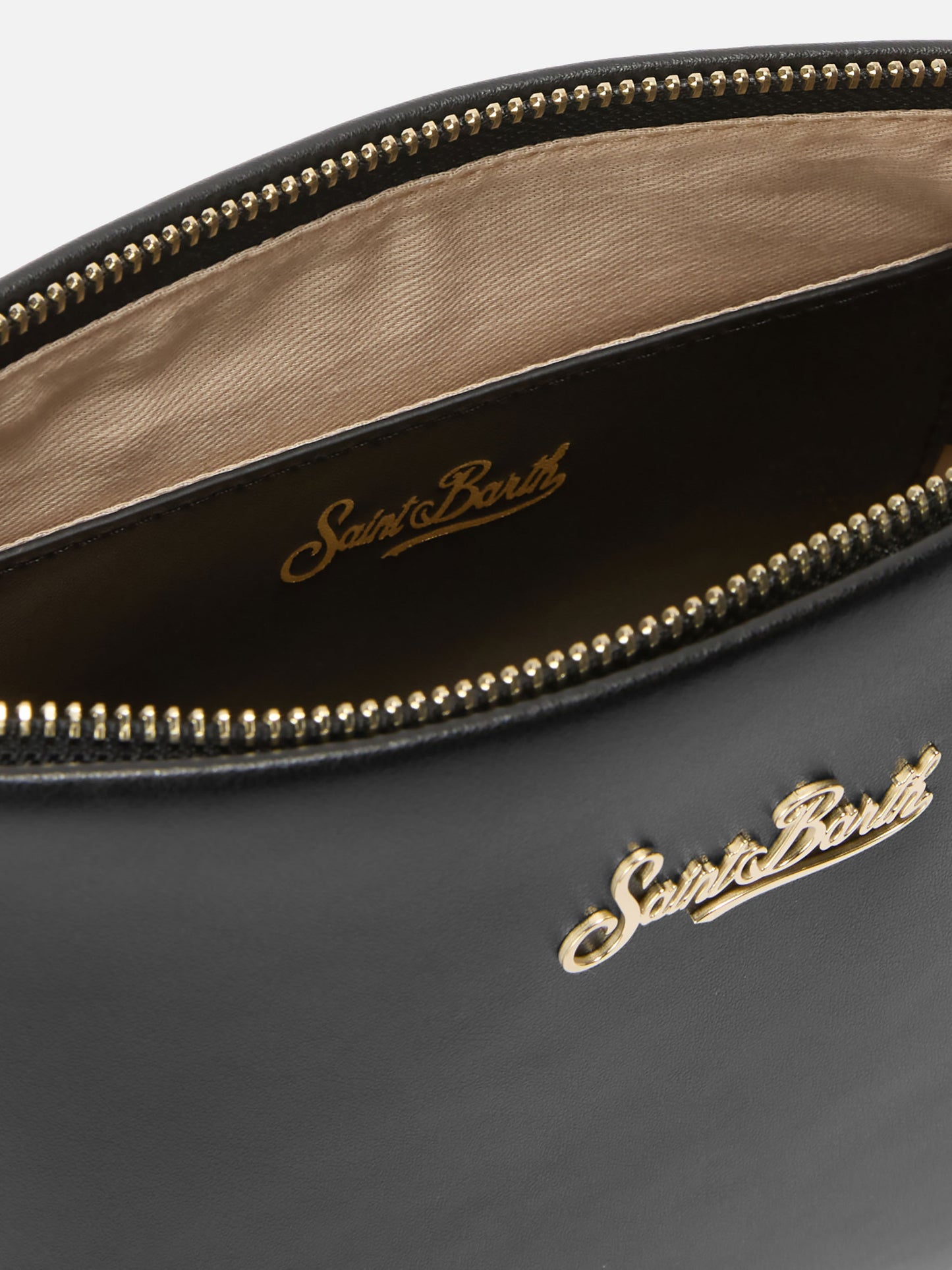 Aline Schultertasche aus schwarzem Leder