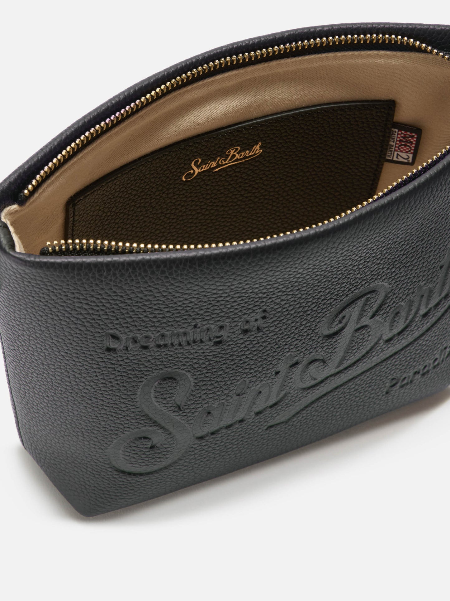 Aline Schultertasche aus gehämmertem schwarzem Leder