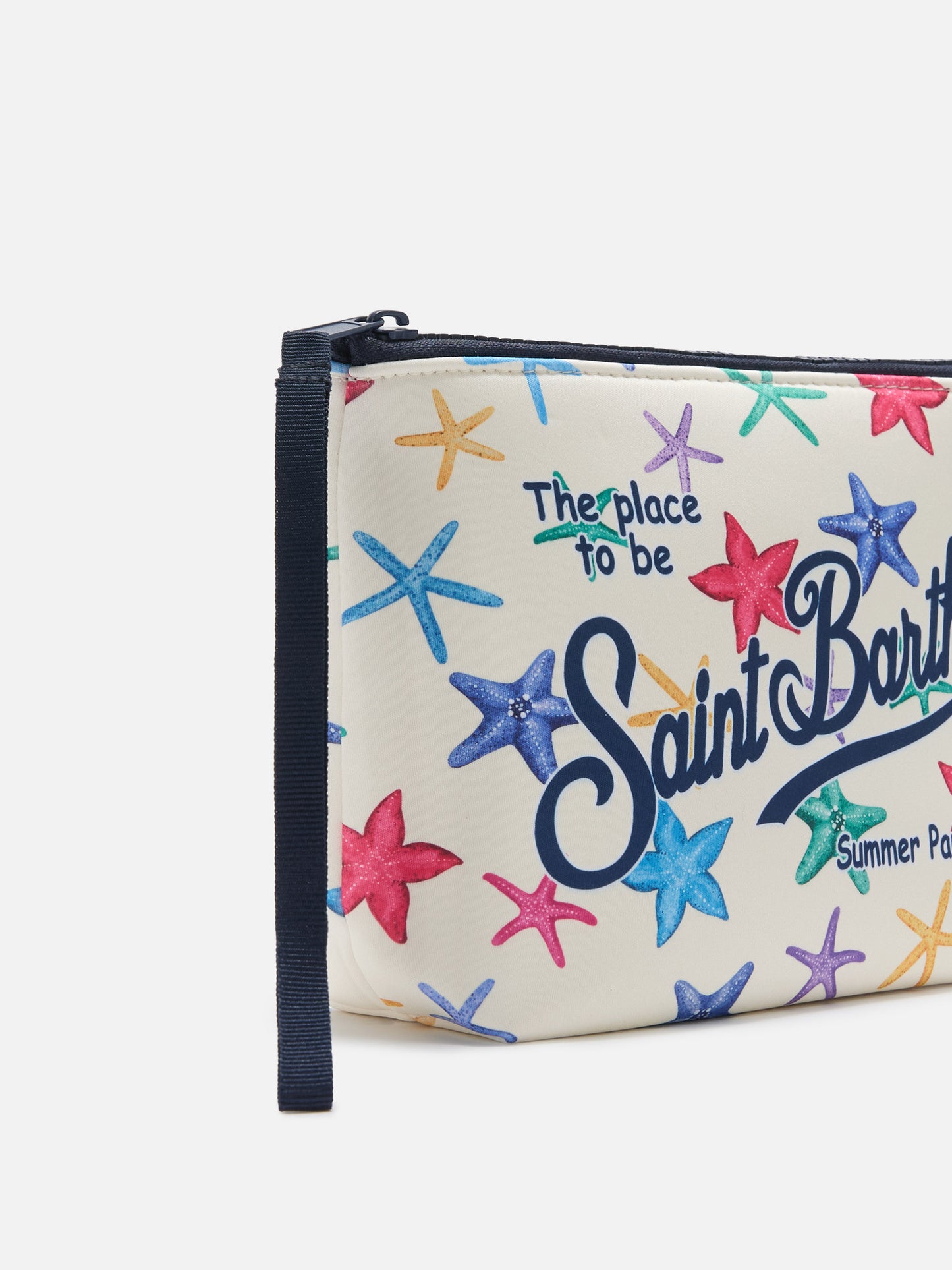 Aline scuba beige pouch with starfish print