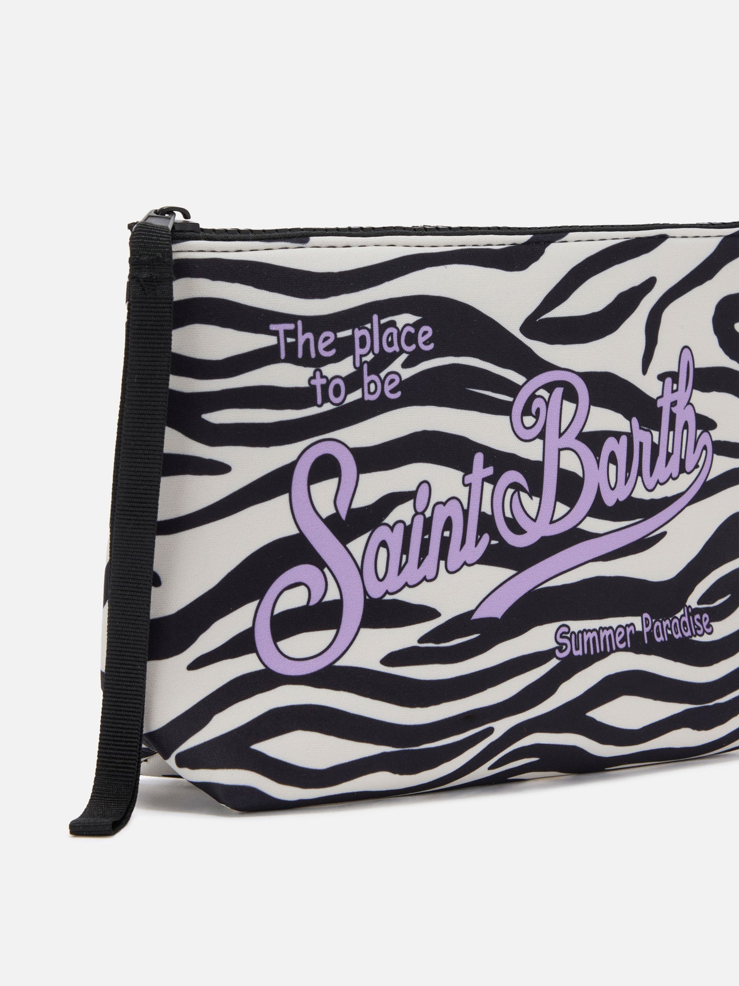 Pochette Aline in scuba con stampa zebrata