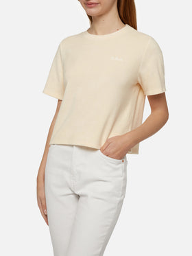 Beige terry cotton t-shirt Aleja - MC2 Saint Barth