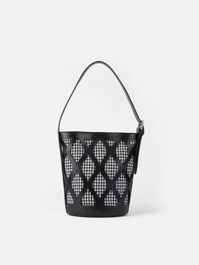Bucket bag Alexandra with pied de poule print - MC2 Saint Barth