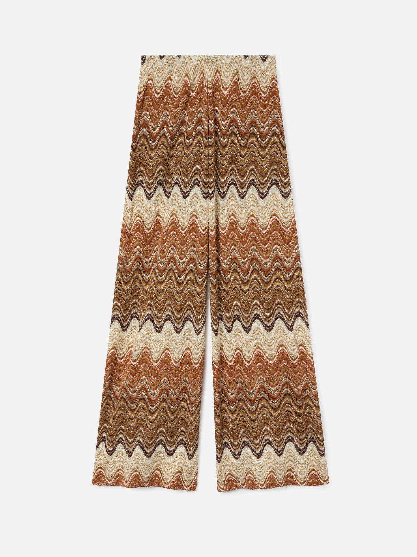 Braune lange Amalia Degradé-Raschel-Hose