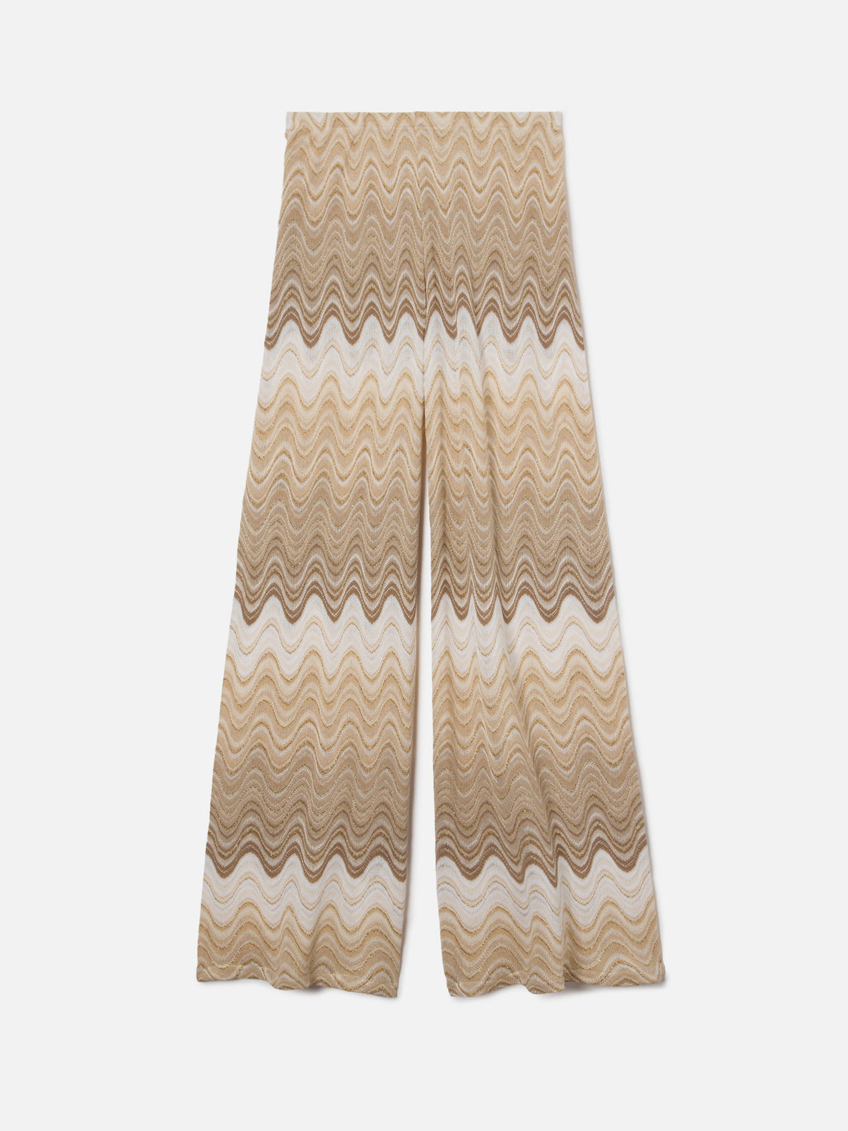 Beige Amalia degradé raschel long trousers