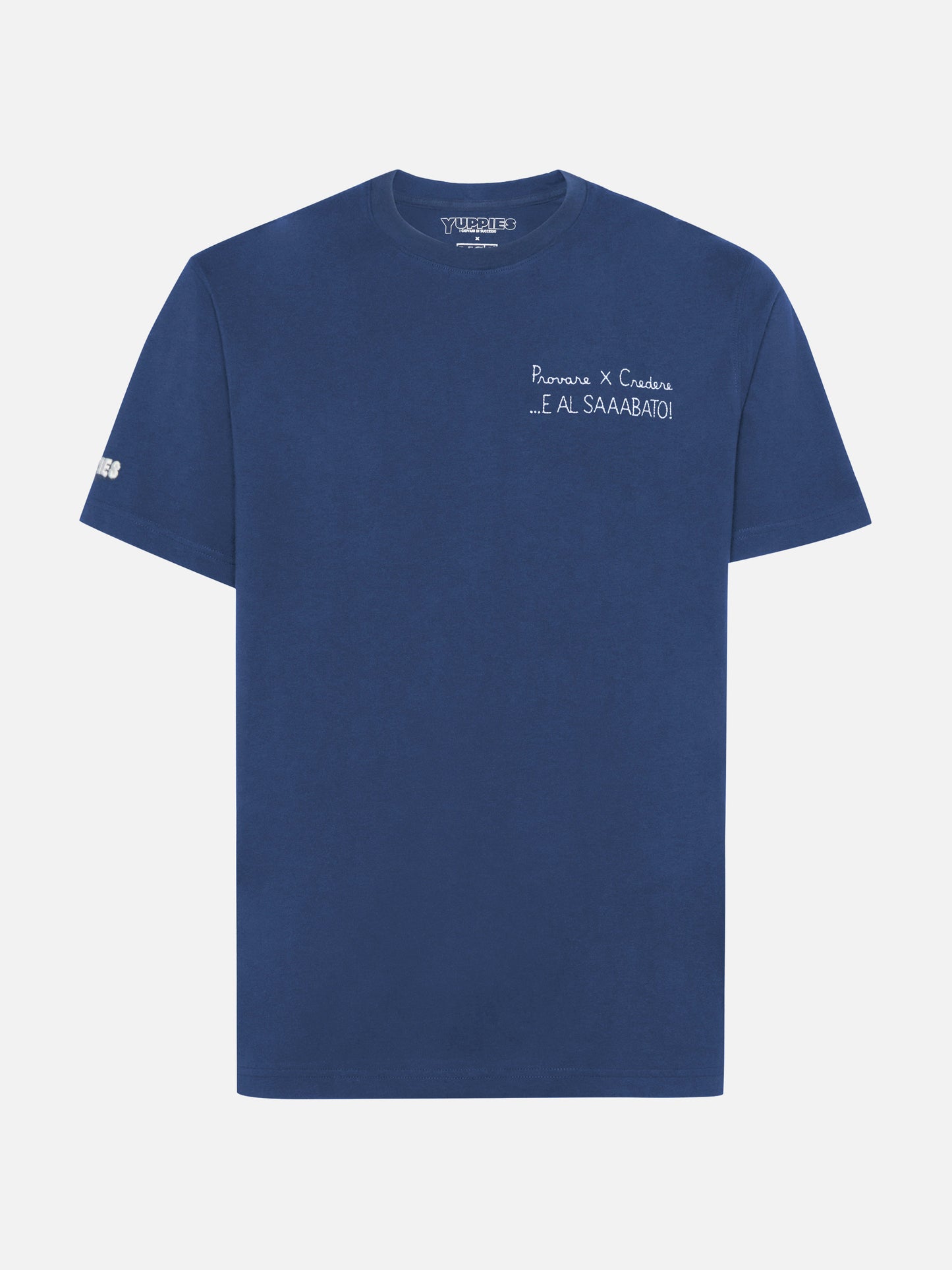 Winter-Baumwoll-T-Shirt Arnott mit Provare percredere-Stickerei | YUPPIES SPECIAL EDITION