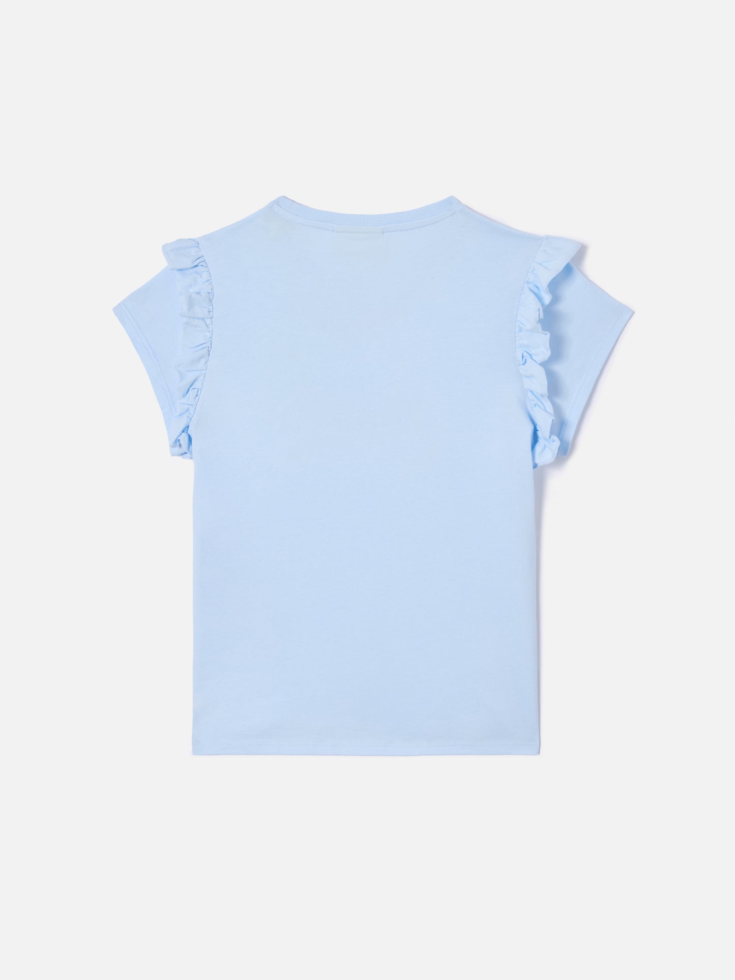 Camiseta de algodón para bebé con volante y bordado Bella e Monella