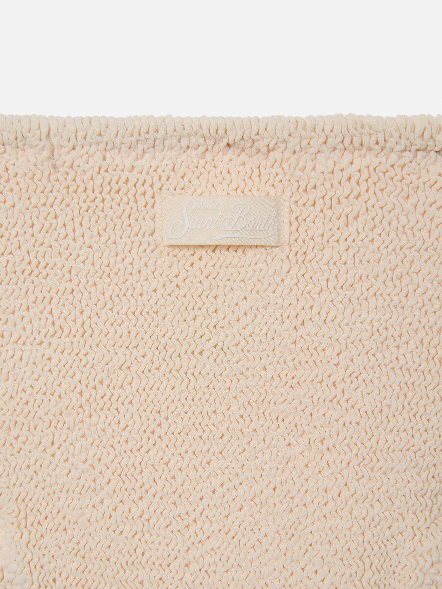 Bikini Baker in tessuto crinkle avorio