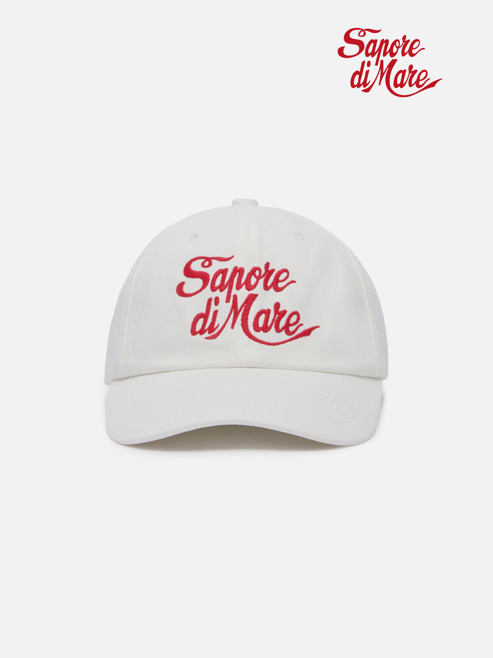 Baseballkappe aus weißer Baumwolle mit Stickerei | SAPORE DI MARE SPECIAL EDITION