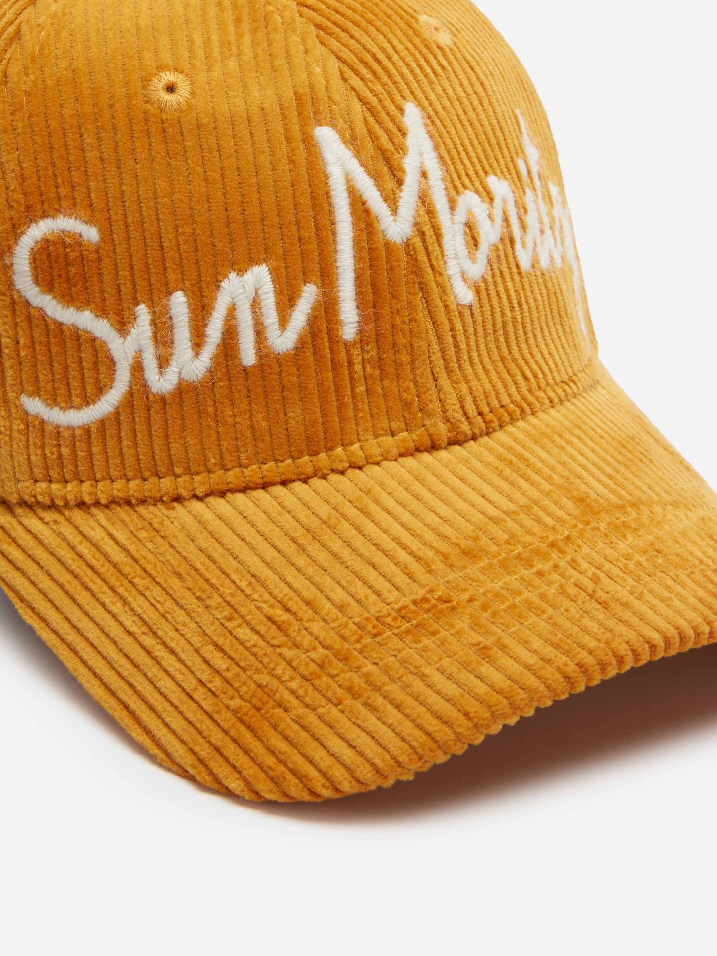 Camel corduroy Baseball cap with Sun Moritz embroidery - MC2 Saint Barth