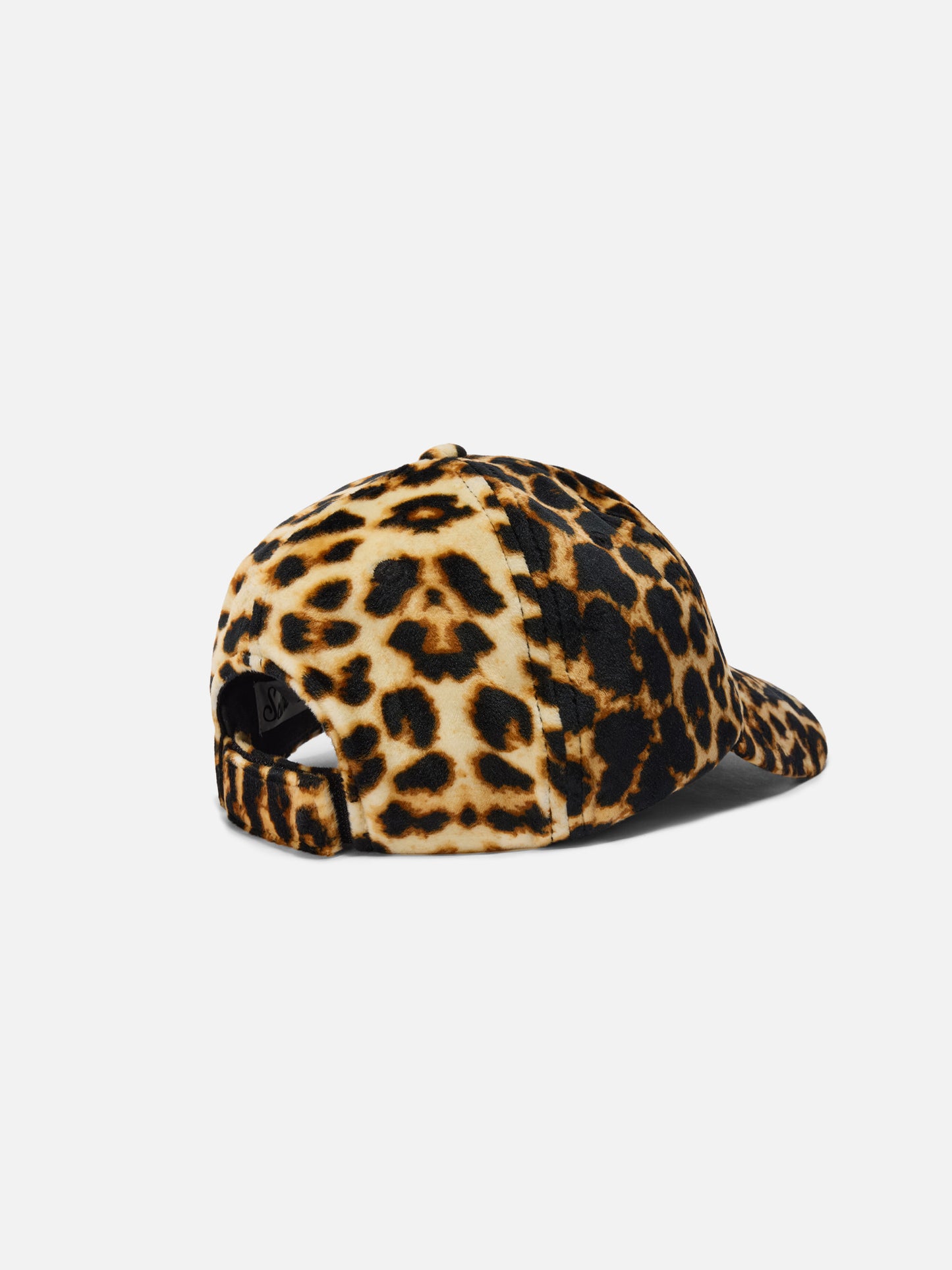 Cappello con visiera Baseball Velvet in velluto leopardato
