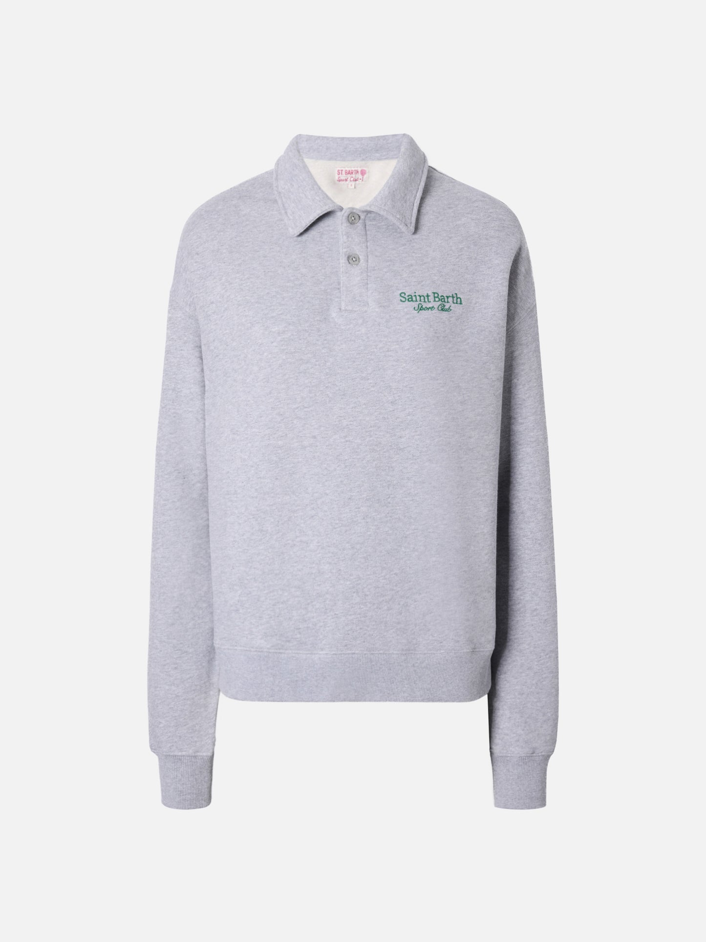 Felpa Berenice grigio melange con ricamo Saint Barth Sport Club