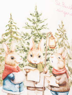 Girl crewneck sweatshirt Briony with bunny print and embroidery - MC2 Saint Barth