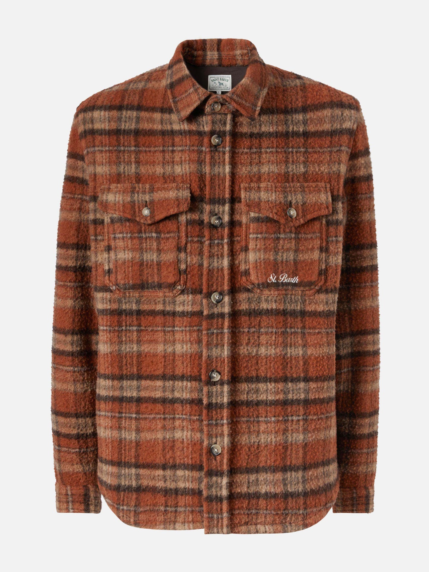 Burton Overshirt in braunem Casentino mit Taschen